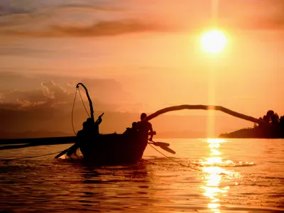 Sunset over Lake Kivu Rwanda romantic
