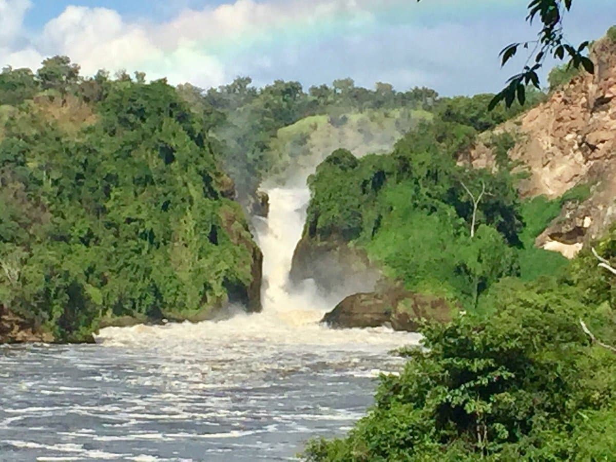 Powerful Murchison Falls water cascade Uganda