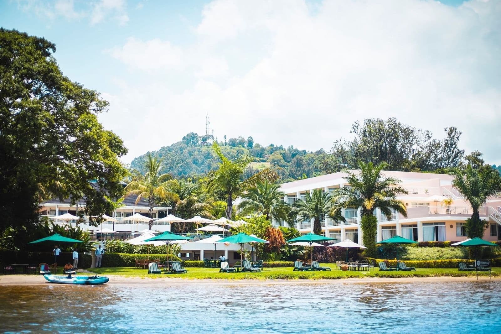 Beach resort on Lake Kivu Rwanda relaxation